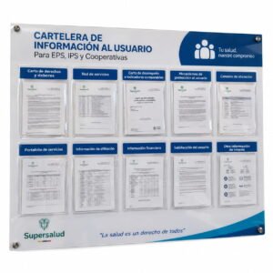 Cartelera de información al usuario para EPS, IPS y cooperativas