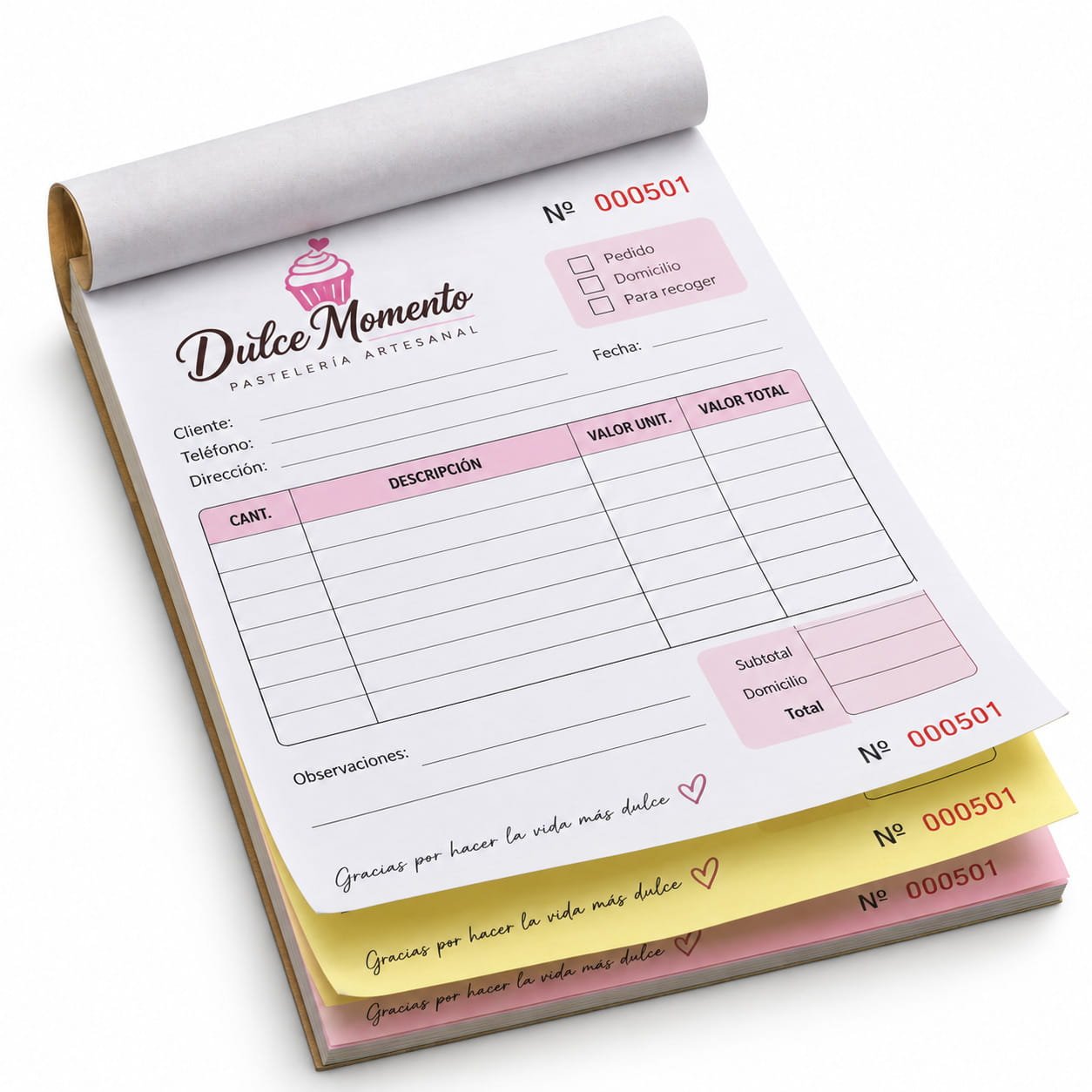 Talonarios personalizados Talonarios personalizados